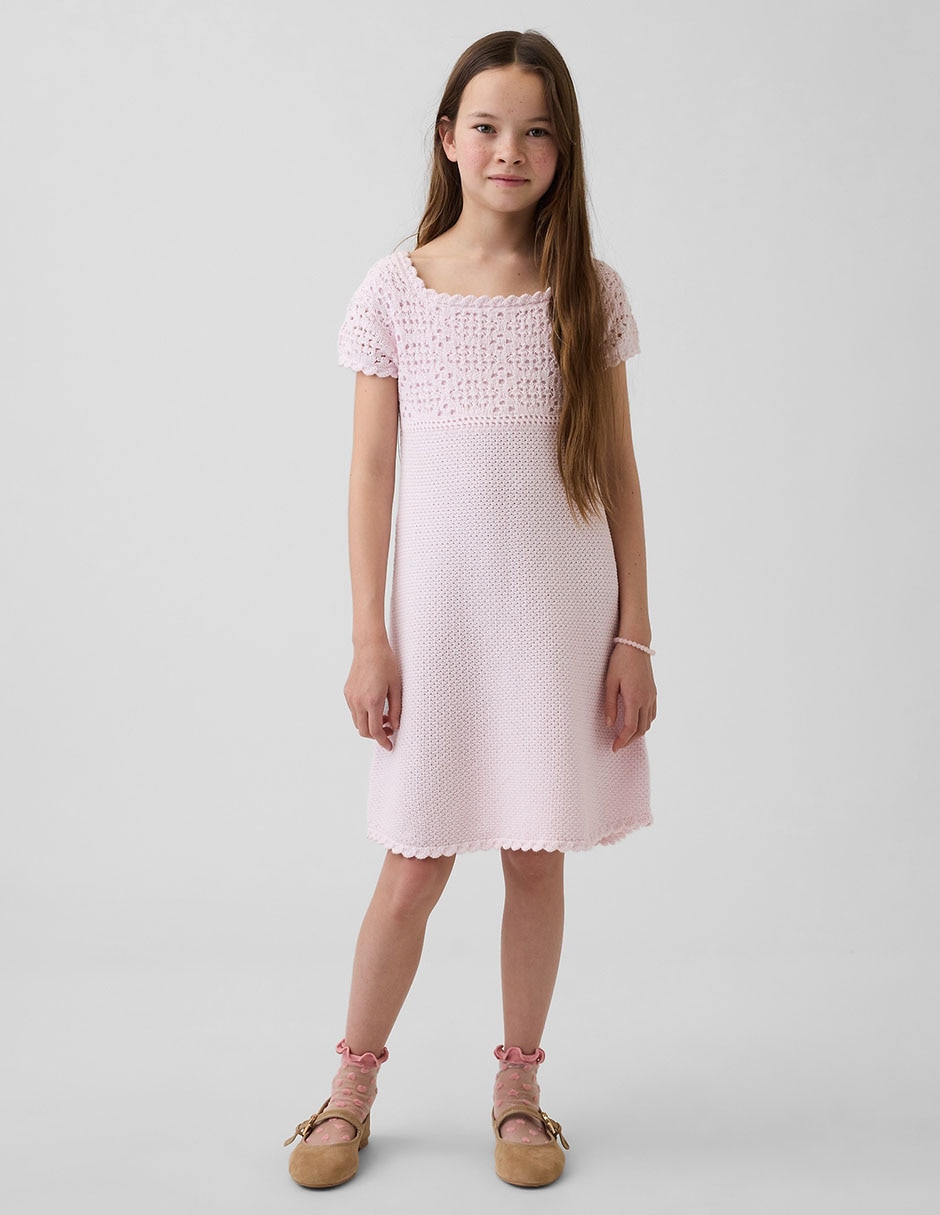 Vestido manga caída para niña Vestido manga caída para niña