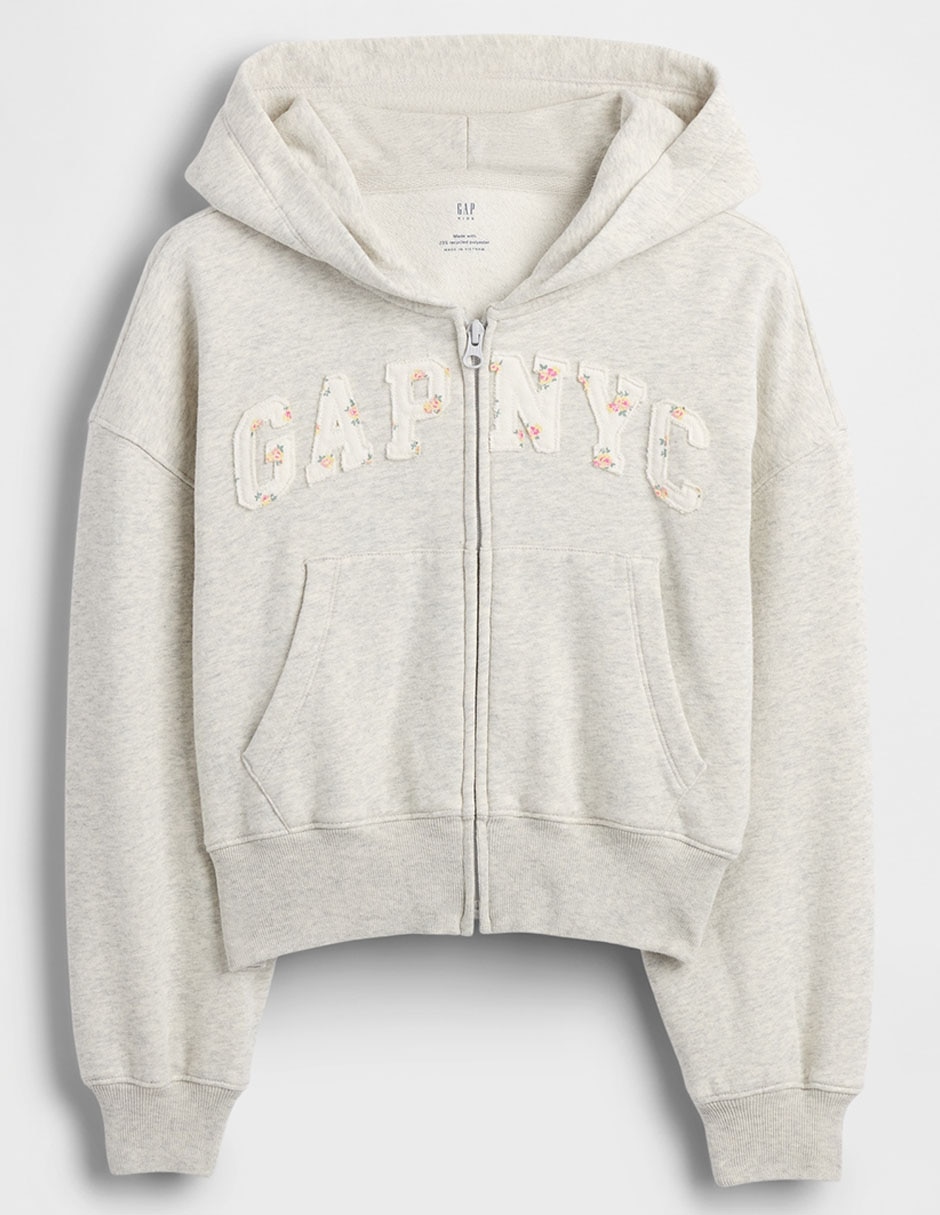 SUDADERA GAP 879363 NIÑA FL, XCH, GRIS