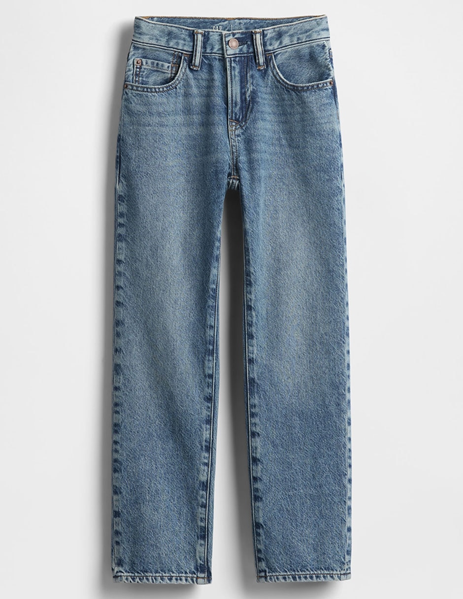 Jeans straight lavado claro para niño