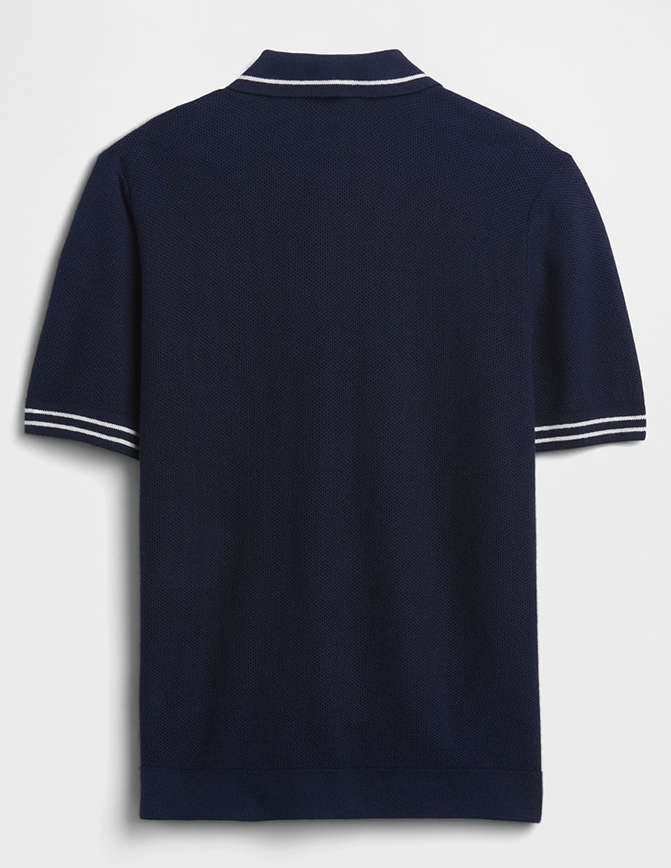 Playera tipo polo de algodón para niño