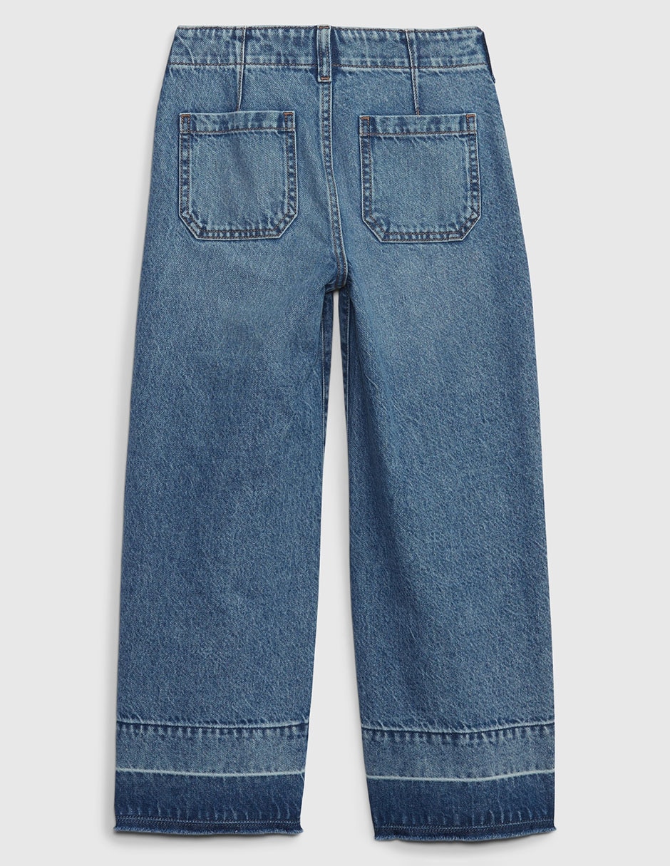 Jeans flare lavado medio para niña 5