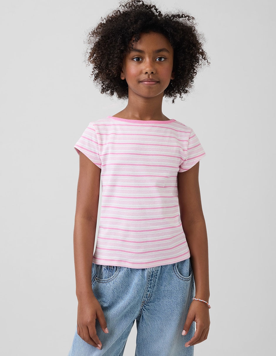 Playera manga corta para niña