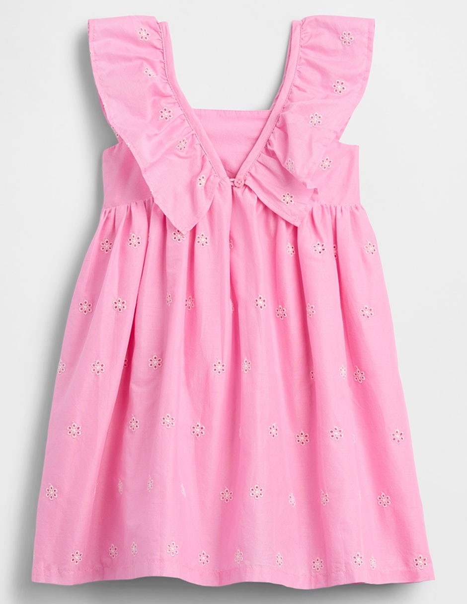 Vestido manga volantes para niña