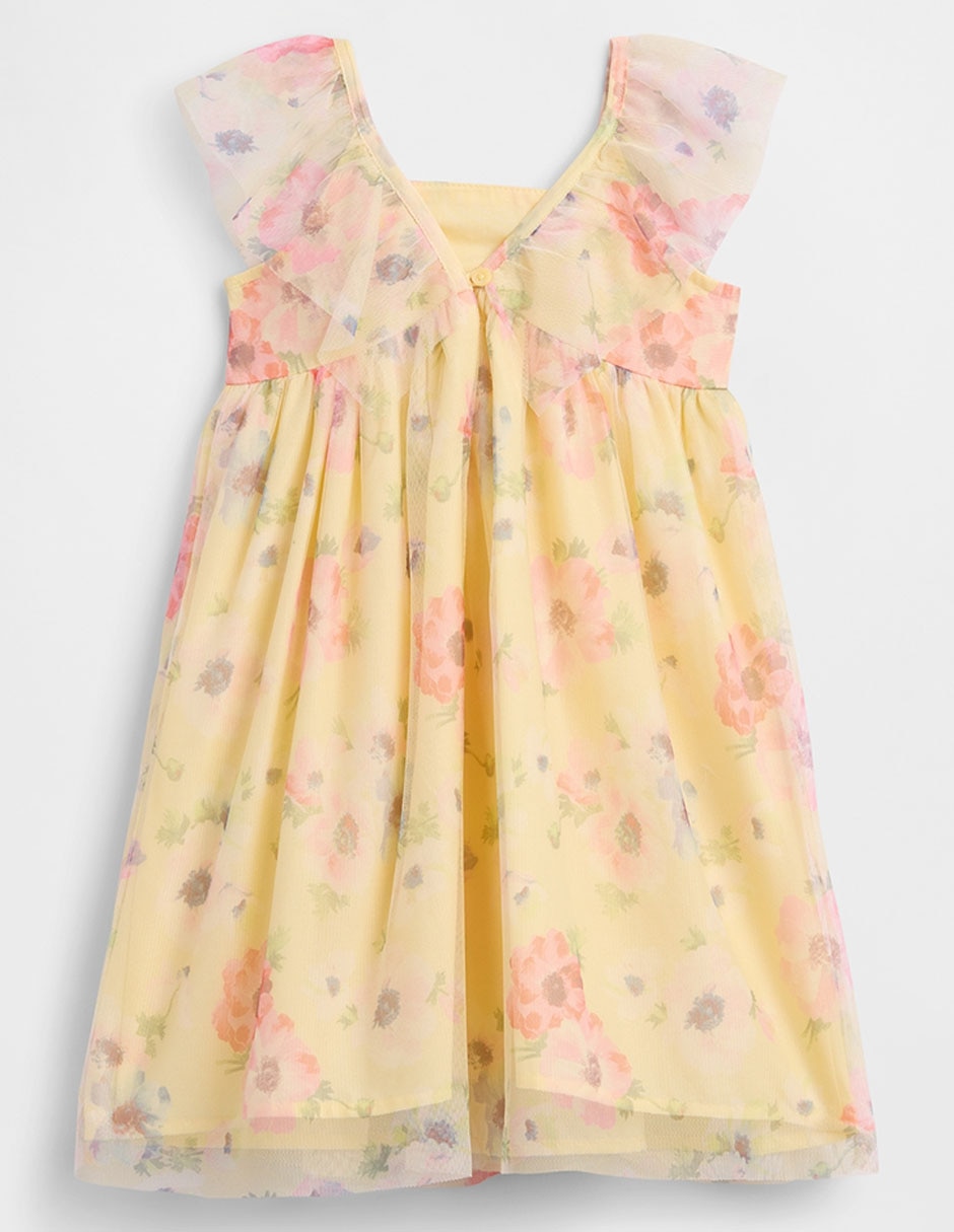 Vestido manga volantes para niña 1