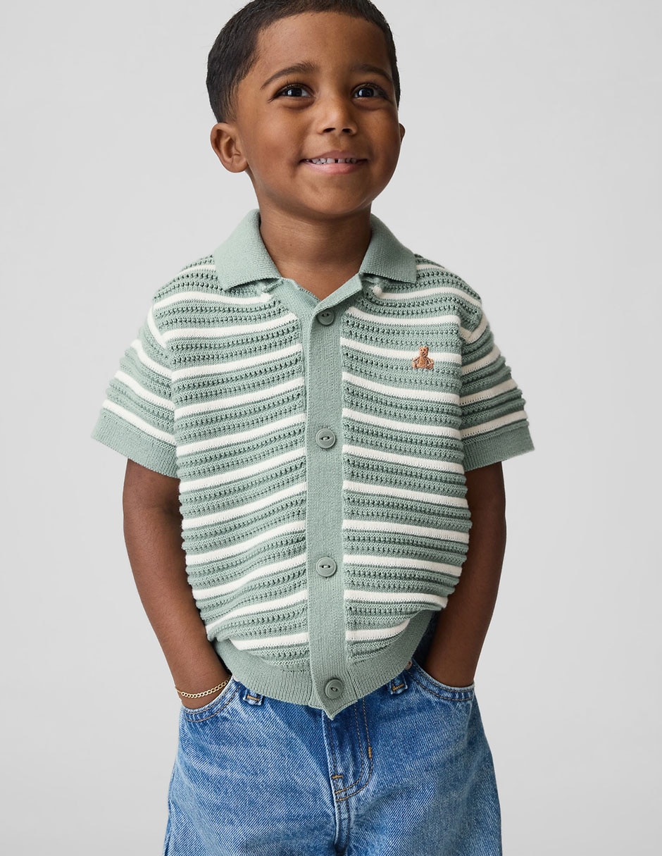 Playera tipo polo de algodón para niño Playera tipo polo de algodón para niño