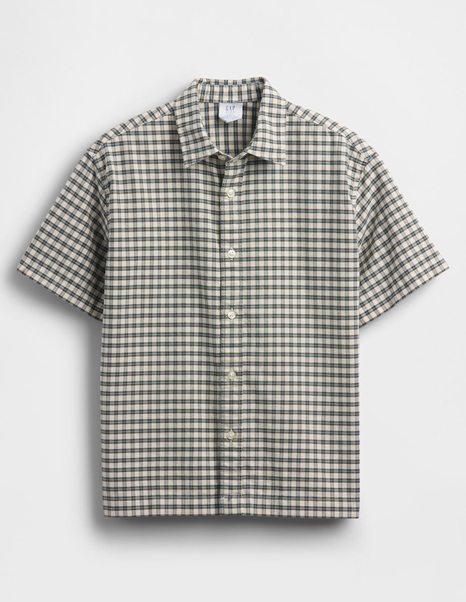 Camisa casual de algodón manga corta para niño